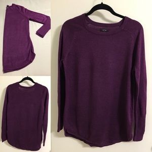 Sparkly purple sweater